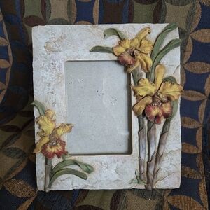 Floral Accented Picture Frame